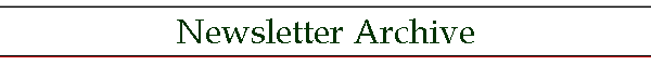 Newsletter Archive